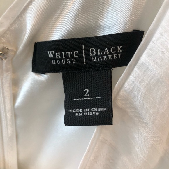 White House Black Market white v-neck dress - Picture 2 of 2